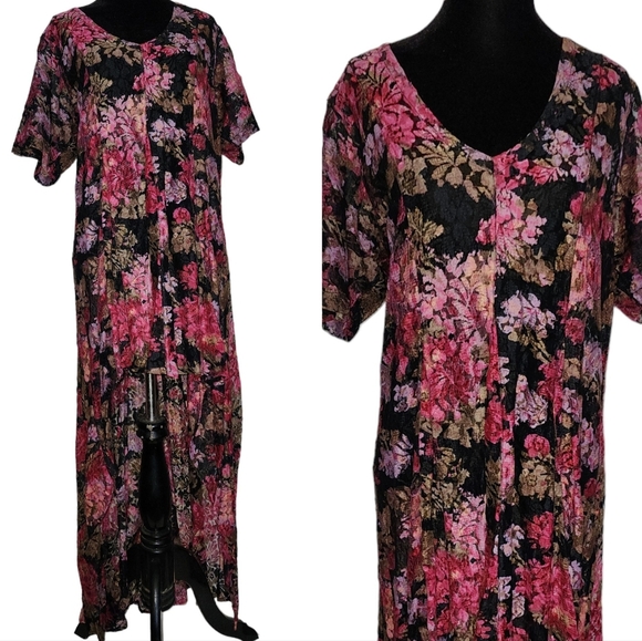 Vintage lace floral high low dress - Picture 4 of 13